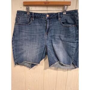 Casual Blue Denim Women Shorts